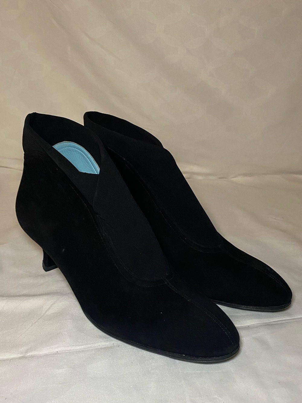 Thierry Rabotin Black Suede Ankle Booties